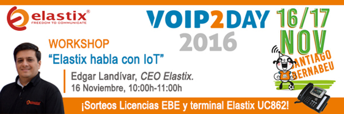 Imagen: Elastix speaks with IoT - Workshop - Voip2Day 2016