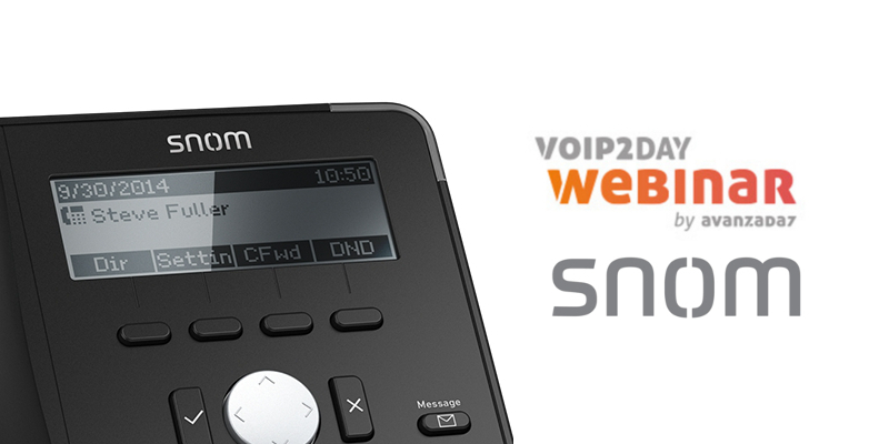 Imagen: Webinar Snom - 15th February at 16:00 (CET)