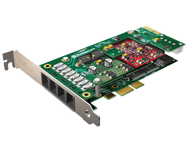 Imagen 1: Sangoma card A200 Base+remora PCIe + E.C. (A200DE)