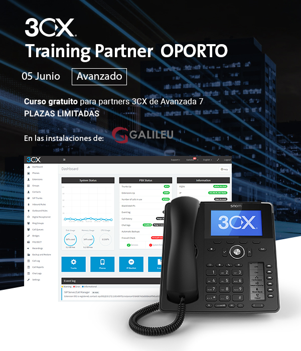 Imagen: 3CX Training Partner Avanzado Oporto | 5 Junio