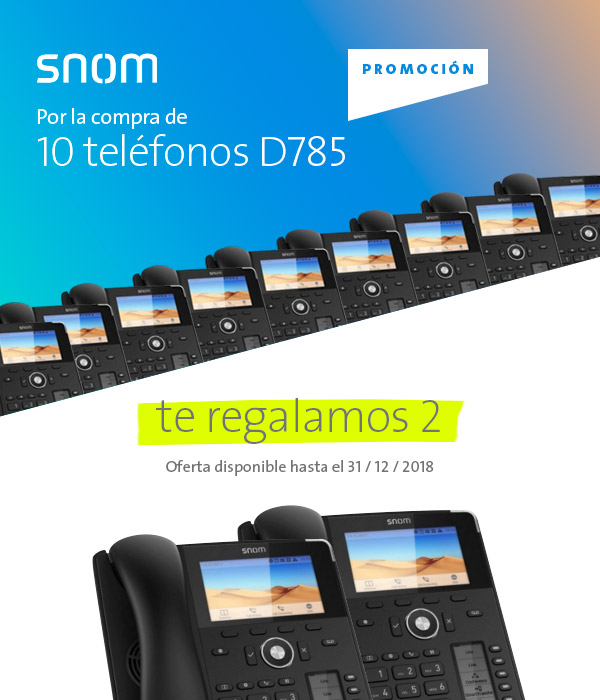 Imagen: Promoción Snom | ¡Compra 10 teléfonos D785 y te regalamos dos! 