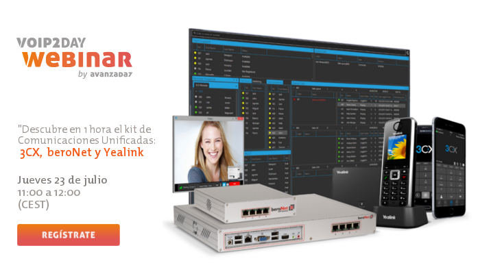 VoIP2DAY WEBINAR: 3CX, beroNet y Yealink - Avanzada 7