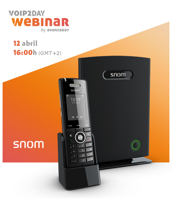 Imagen: VoIP2DAY Webinar - ¿Cómo optimizar tu negocio con la línea DECT Multicelda de Snom?