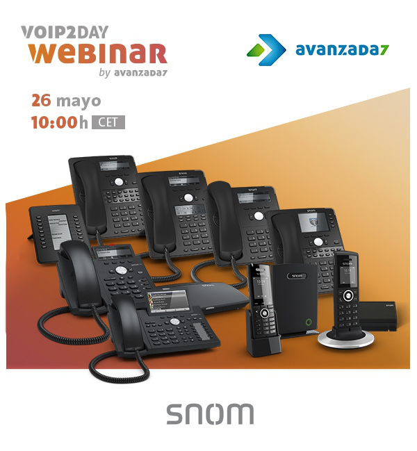 Imagen: Webinar Snom | 26 MAYO a las 10:00 (CET)