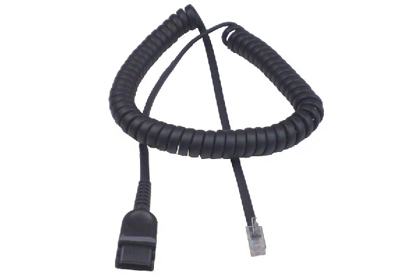 Imagen 1: Cable rizado ADDCOM QD a RJ-9 (gris)